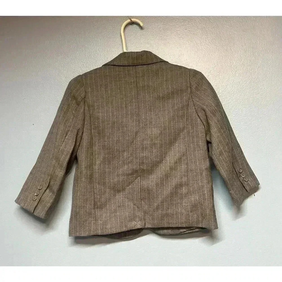 Janie and Jack Gray Striped Size 18-24m Wool Suit Blazer Holiday Jacket Dressy - Picture 7 of 9